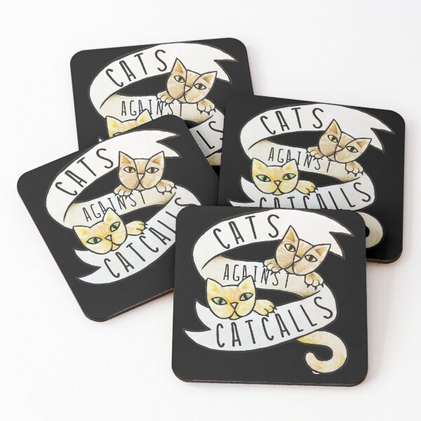 Item preview, Cats against catcalls designed and sold by FrictionMaxxing.