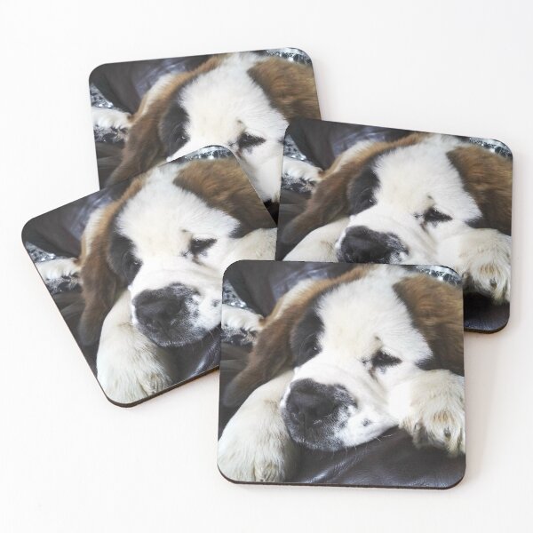 Item preview, Beautiful Saint Bernard puppy relaxing designed and sold by HaleyRedshaw.