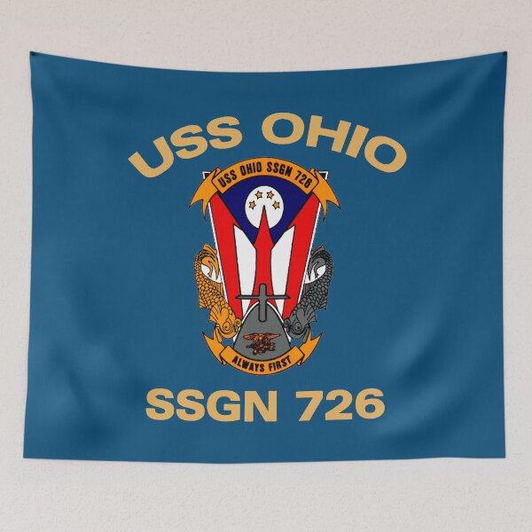Item preview, USS Ohio (SSGN-726) Crest for Dark Colors designed and sold by Nikki SpaceStuffPlus.