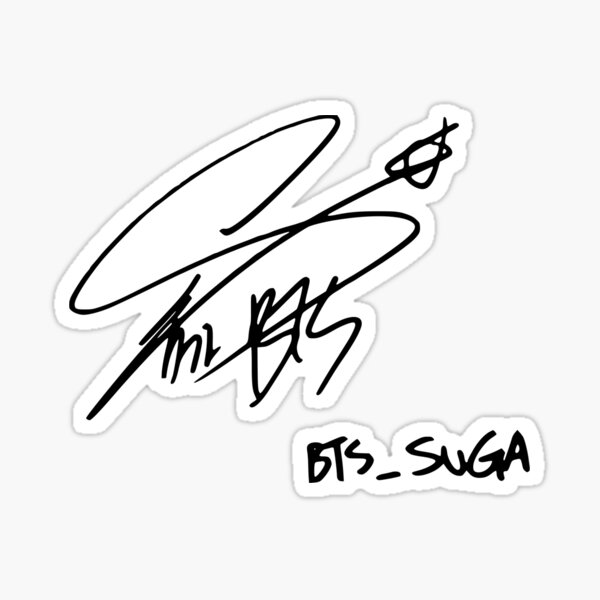 BTS Suga signature