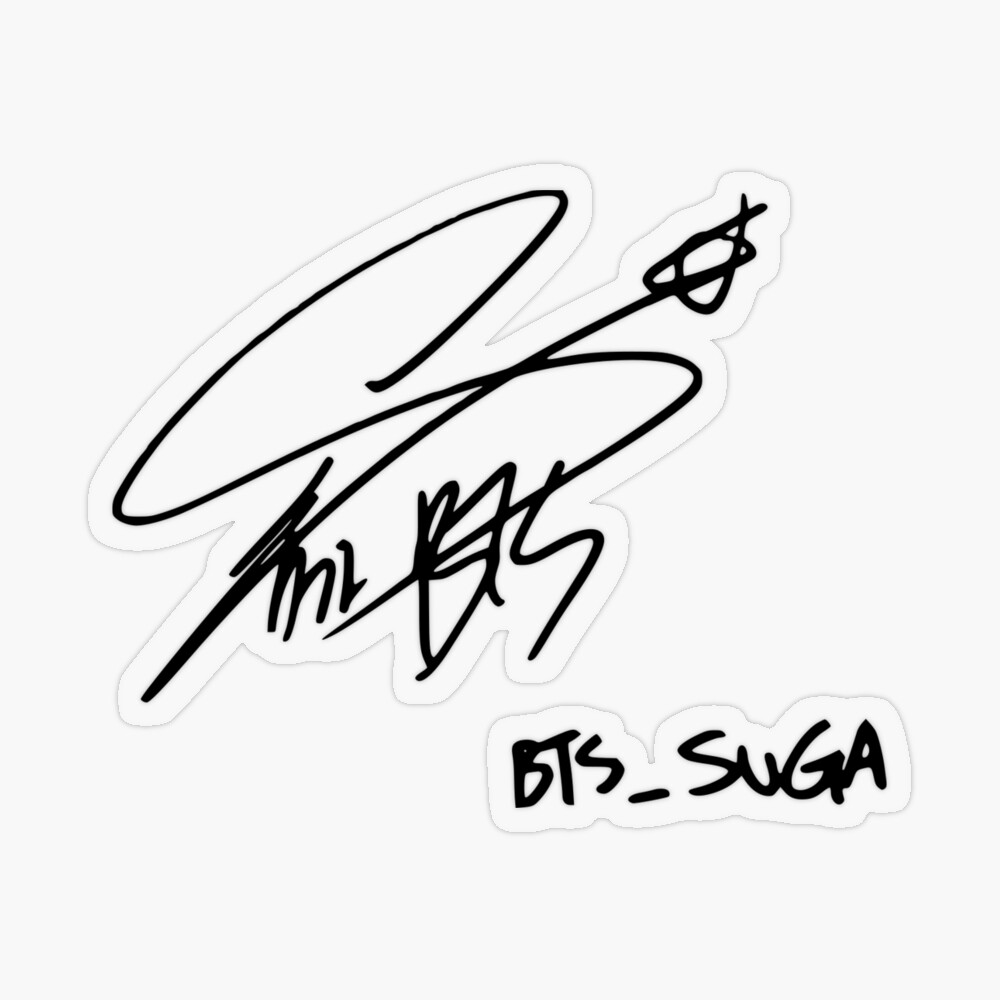 BTS Suga signature