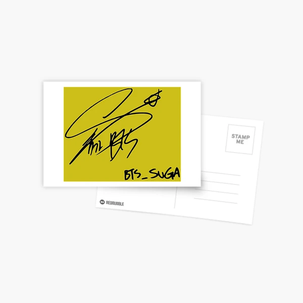 BTS Suga signature