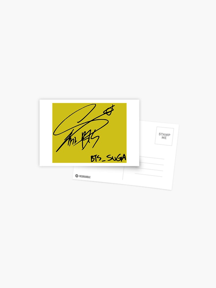 BTS Suga signature | Postcard