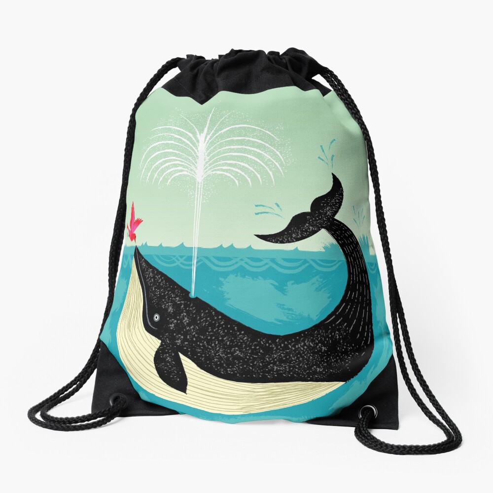 The Bird and The Whale Drawstring Bag