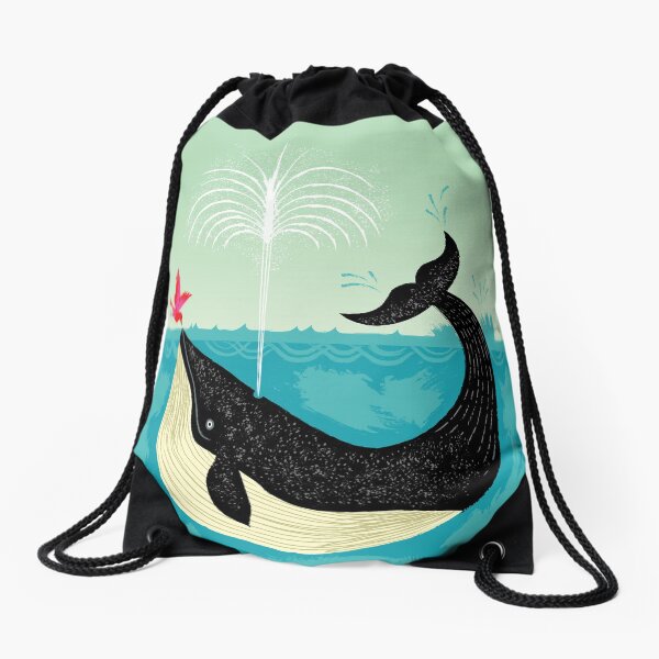 The Bird and The Whale Drawstring Bag