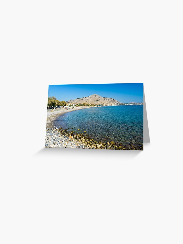 Lardos Beach Rhodes Greece Europe Greeting Card By Ianwoolcock Redbubble