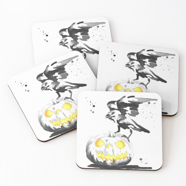 Item preview, Inky Crow and Pumpkin designed and sold by WhiteWolfeUK.