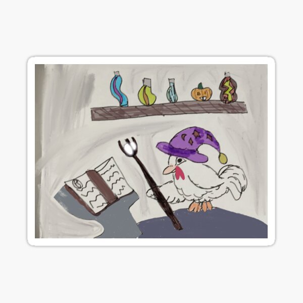 Wizard chicken Sticker