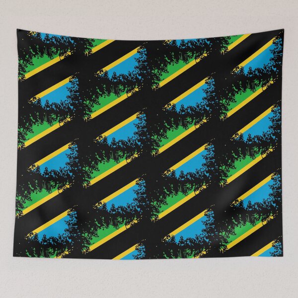 Item preview, Tanzania flag color splashes designed and sold by 1681830934131.