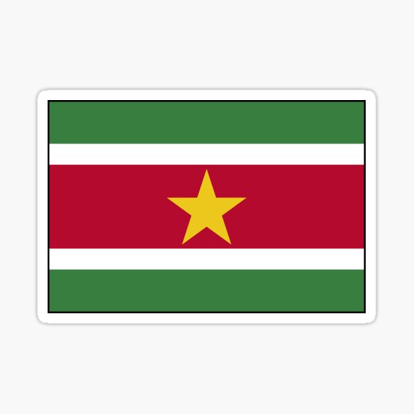 Aperçu de l'œuvre Cadeaux, masques, autocollants et produits du drapeau du Suriname créée et vendue par mpodger.