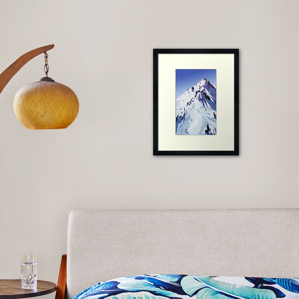 The descent Framed Art Print