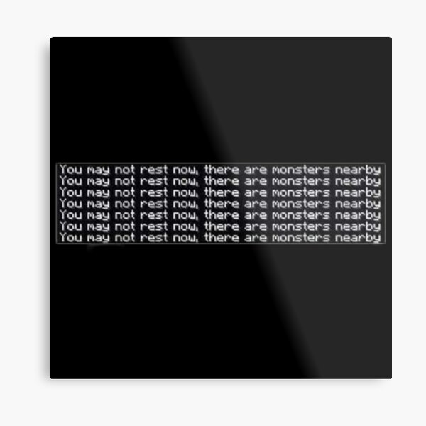 Minecraft monsters nearby Metal Print