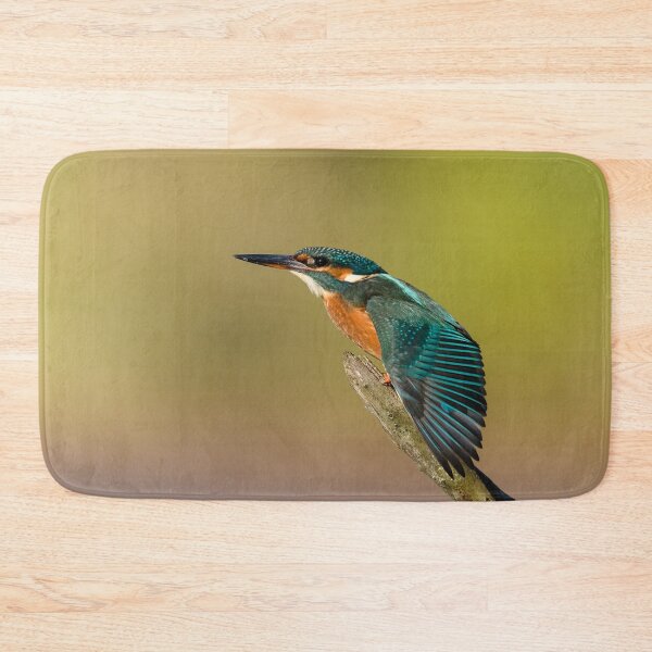 Item preview, Kingfisher perched on a branch with wings outstretched designed and sold by AndrewJonesFoto.