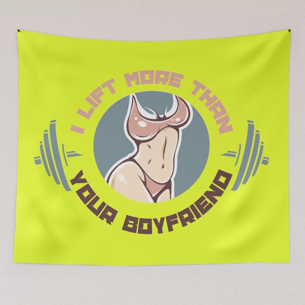 Item preview, I Lift More Than Your Boyfriend - Women Fitness Motivation designed and sold by IslandLakeTree.