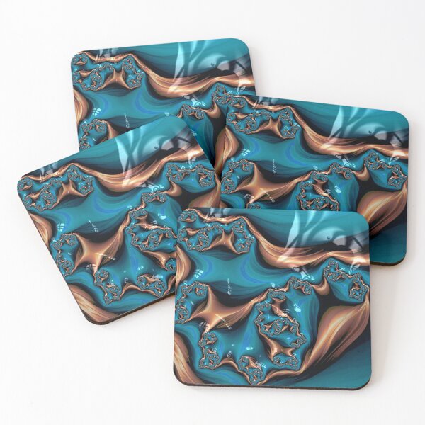 Item preview, Teal and Gold Silk designed and sold by Elisabeth Lucas.