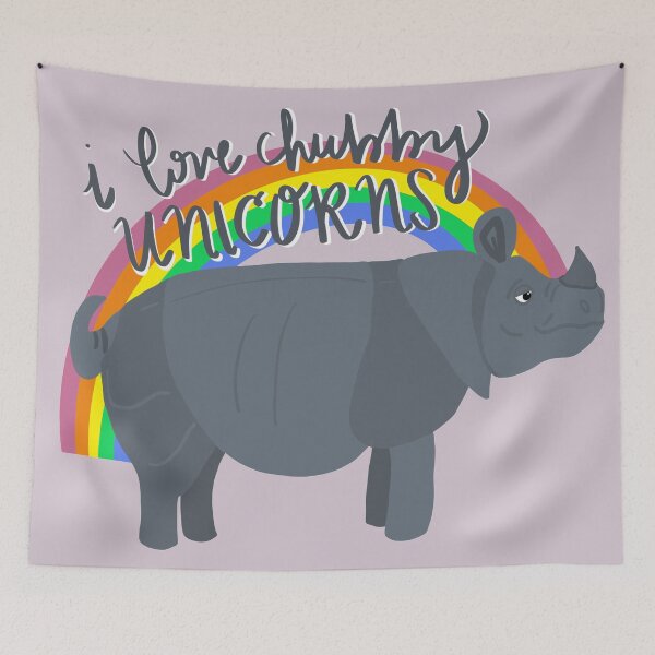 Item preview, Chubby Unicorn - Rhinoceros Unicornis  designed and sold by bellamousse design co.