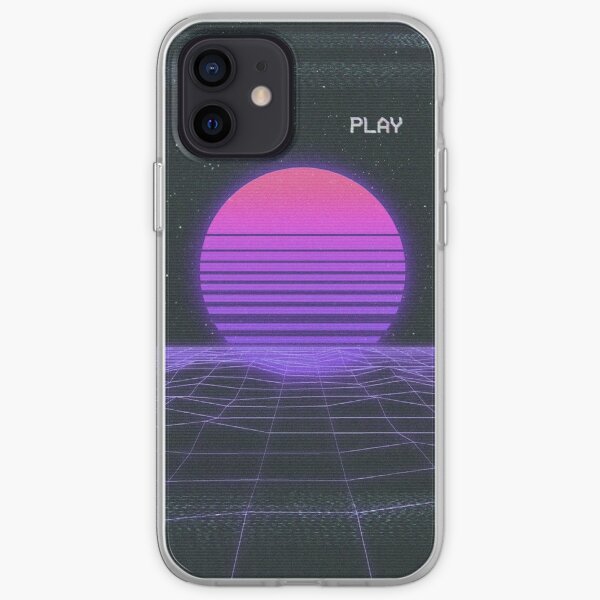 Synthwave Nostalgia Sunset Coque souple iPhone