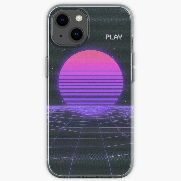 Synthwave Nostalgia Sunset iPhone Soft Case
