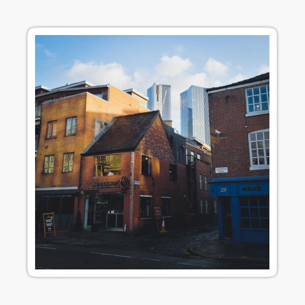 Old and new in Manchester Sticker