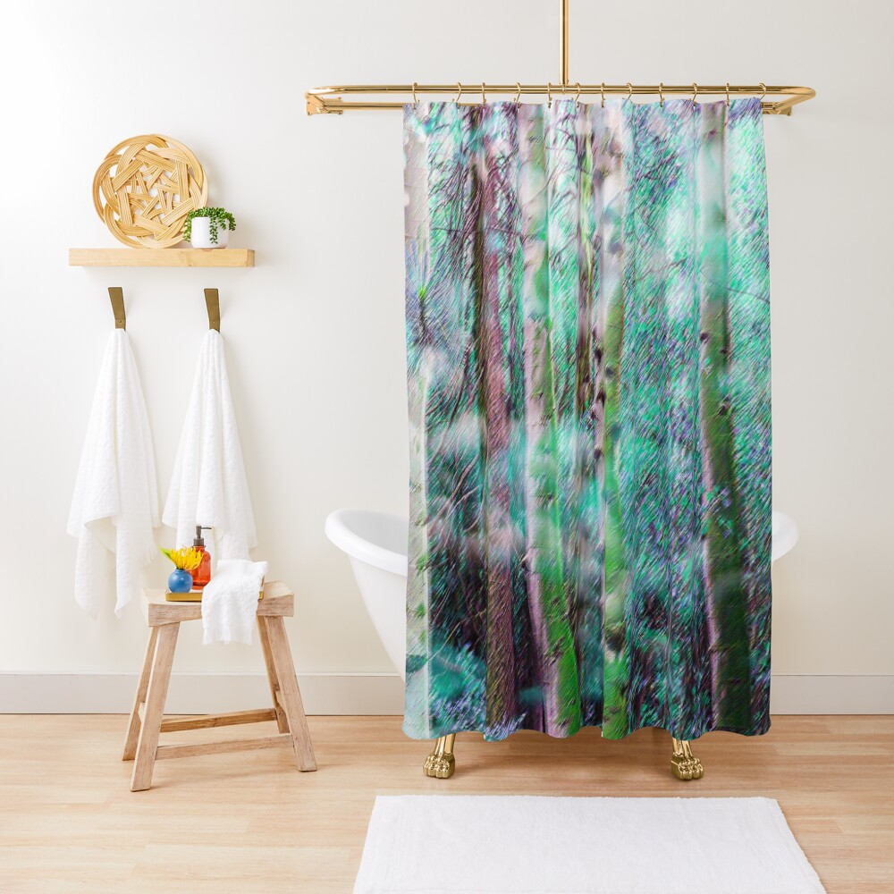 Magical Forest White Birch Trees Woodlands Wonder Art" Shower Curtain ...
