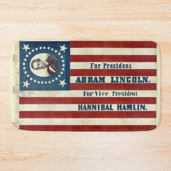 Item preview, For president, Abram Lincoln. For vice president, Hannibal Hamlin (1860) designed and sold by allhistory.