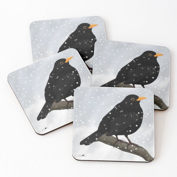 Item preview, Blackbird Drawing Bird Art designed and sold by jz-birds.