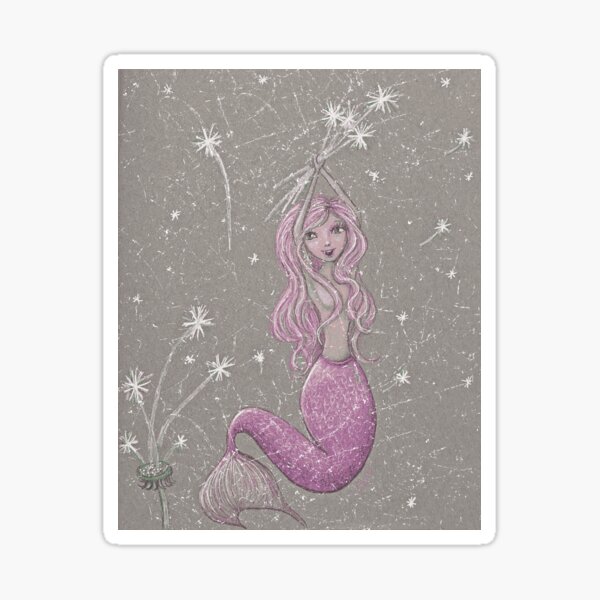 Dandelion Mermaid Sticker