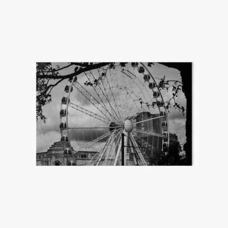Ferris wheel in Manchester (now deconstructed) Art Board Print