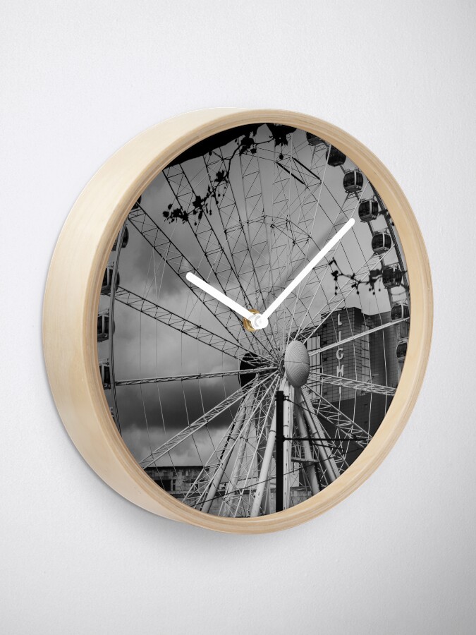 Alternate view of Ferris wheel in Manchester (now deconstructed) Clock