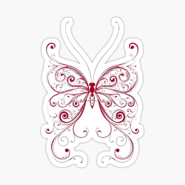 Butterfly Design Sticker