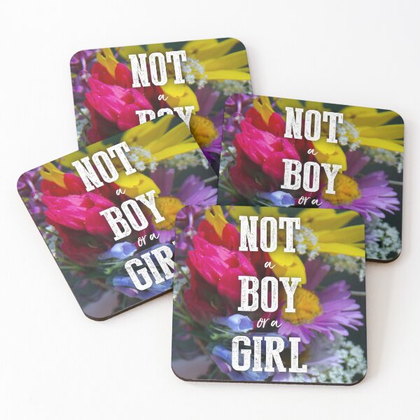 Item preview, Not a Boy or a Girl, over flowers designed and sold by Skyler Orion X.