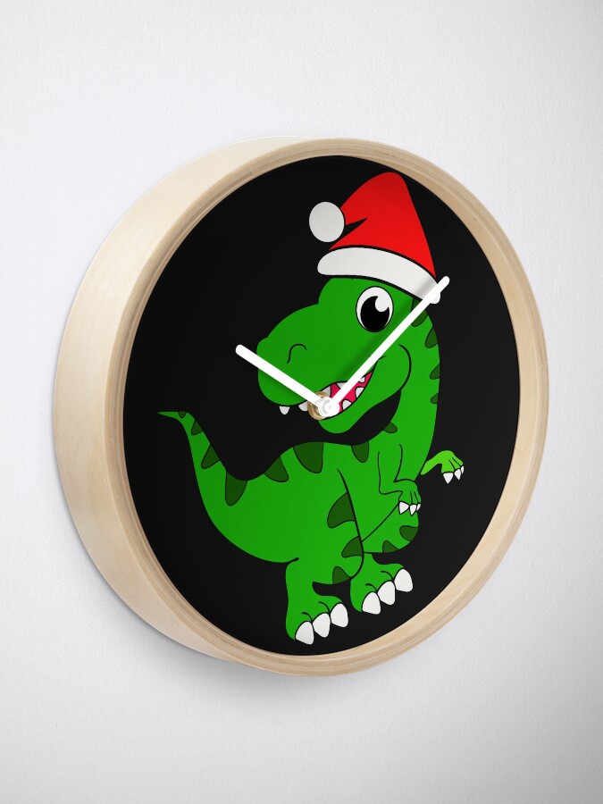 Download Santa Dinosaur Svg Christmas Dinosaur Svg Clock By Elenagerasimova Redbubble