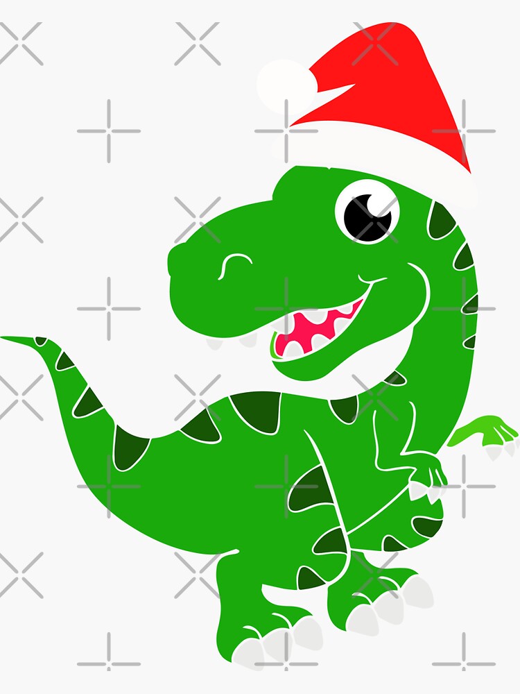 "santa dinosaur SVG, christmas dinosaur SVG" Sticker for Sale by