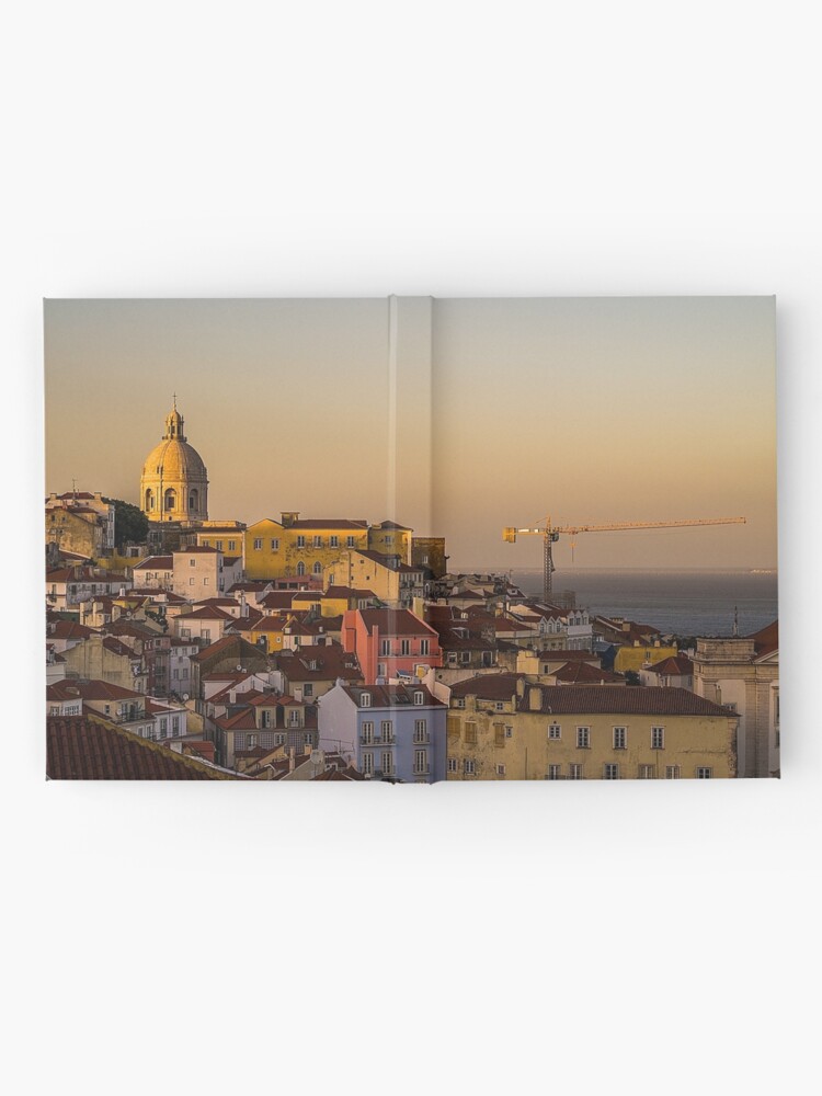 Alternate view of Amazing sunset in Alfama district of Lisbon Hardcover Journal