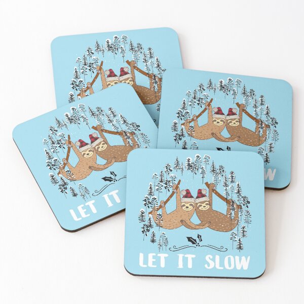 Item preview, Let it Slow Funny Christmas Sloth designed and sold by kiwi91.
