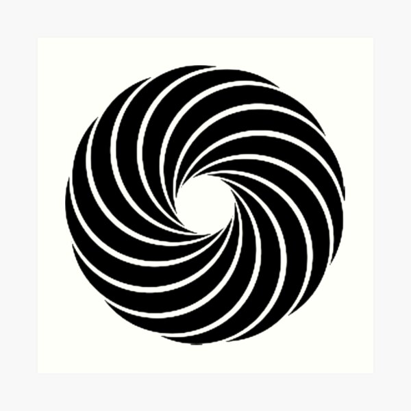 #Vortex, #spiral, #design, #pattern, illusion, modern, illustration, psychedelic, art, twist, curve, abstract Art Print