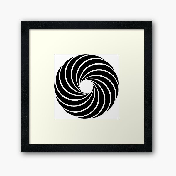 #Vortex, #spiral, #design, #pattern, illusion, modern, illustration, psychedelic, art, twist, curve, abstract Framed Art Print