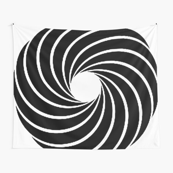 #Vortex, #spiral, #design, #pattern, illusion, modern, illustration, psychedelic, art, twist, curve, abstract Tapestry