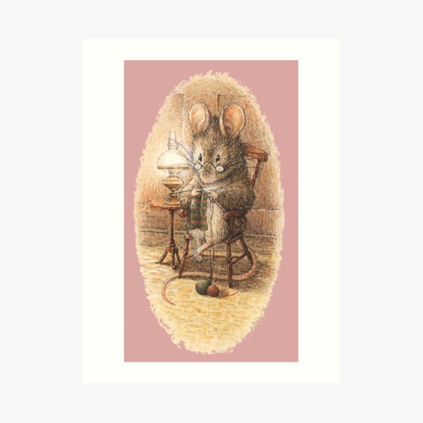 Souris à tricoter - Beatrix Potter Impression artistique