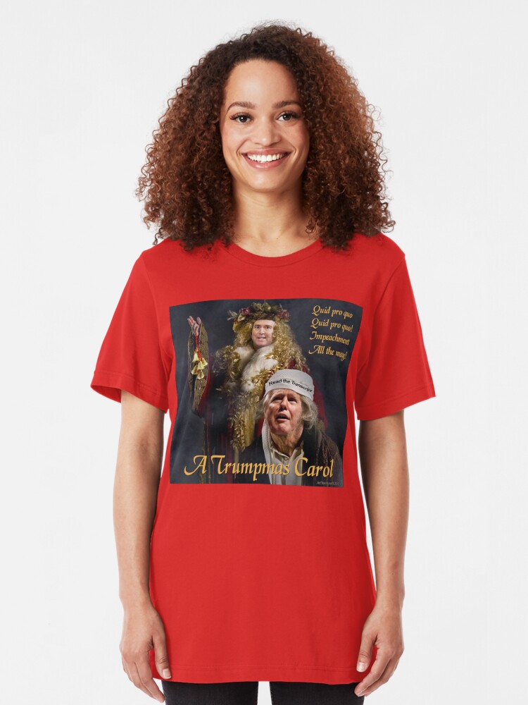 Alternate view of A Trumpmas Carol Slim Fit T-Shirt