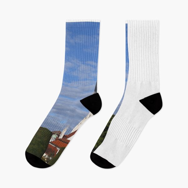 Item preview, White church and blue sky with clouds in Vienna Austria  designed and sold by goceris.