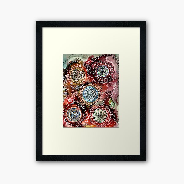 Bohemian Doodles Framed Art Print