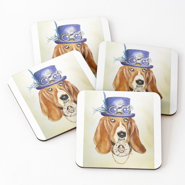 Item preview, Perro Basset Steampunk designed and sold by PaintedbyCarol.