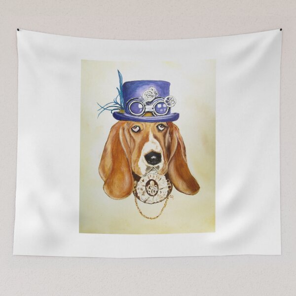 Item preview, Perro Basset Steampunk designed and sold by PaintedbyCarol.