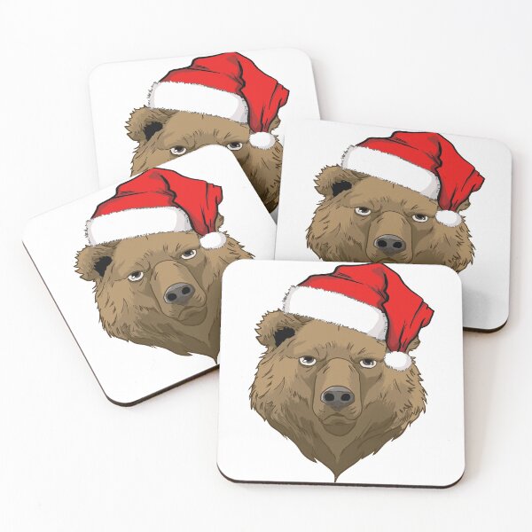 Item preview, Christmas Bear funny Bear with Santa Claus Hat designed and sold by Miftees.