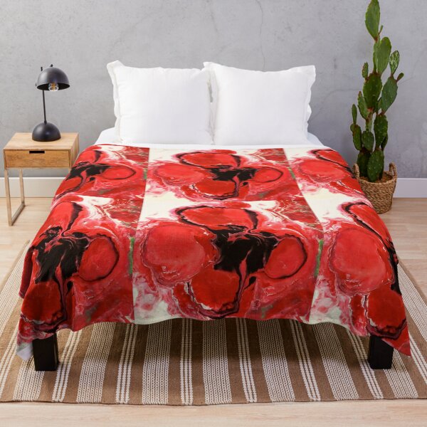 Item preview, Acrylic painting of abstract red flower designed and sold by painttime.