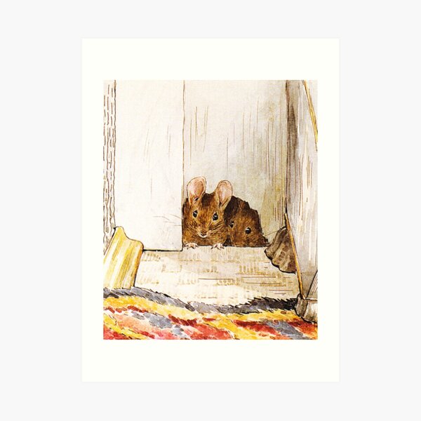 Mouse Asleep in Rocking Chair - Beatrix Potter | Art Board Print