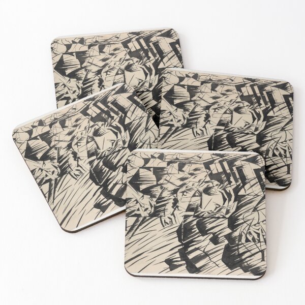 Item preview, Umberto Boccioni Italian Futurism Fine Art Print: Those Who Go in Black and Tan designed and sold by kierkegaard.