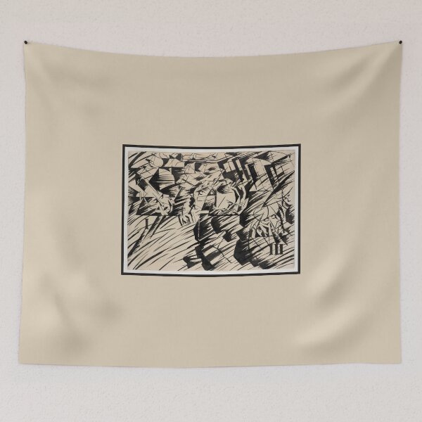 Item preview, Umberto Boccioni Italian Futurism Fine Art Print: Those Who Go in Black and Tan designed and sold by kierkegaard.