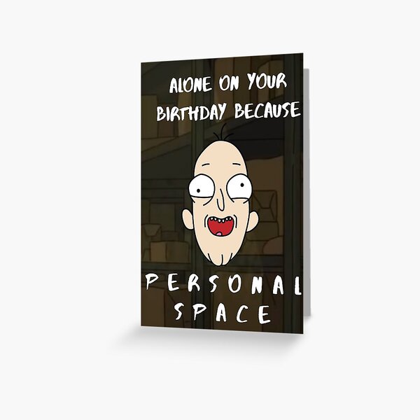 Rick And Morty Greeting Card Redbubble